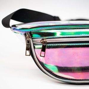 Vintage Holographic Transparent Fanny Pack Bag